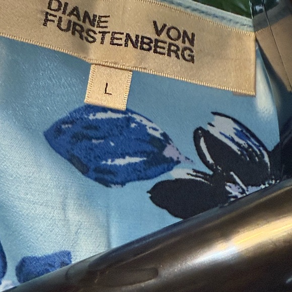 Diane Von Furstenberg Blue Floral Dress - Picture 7 of 7